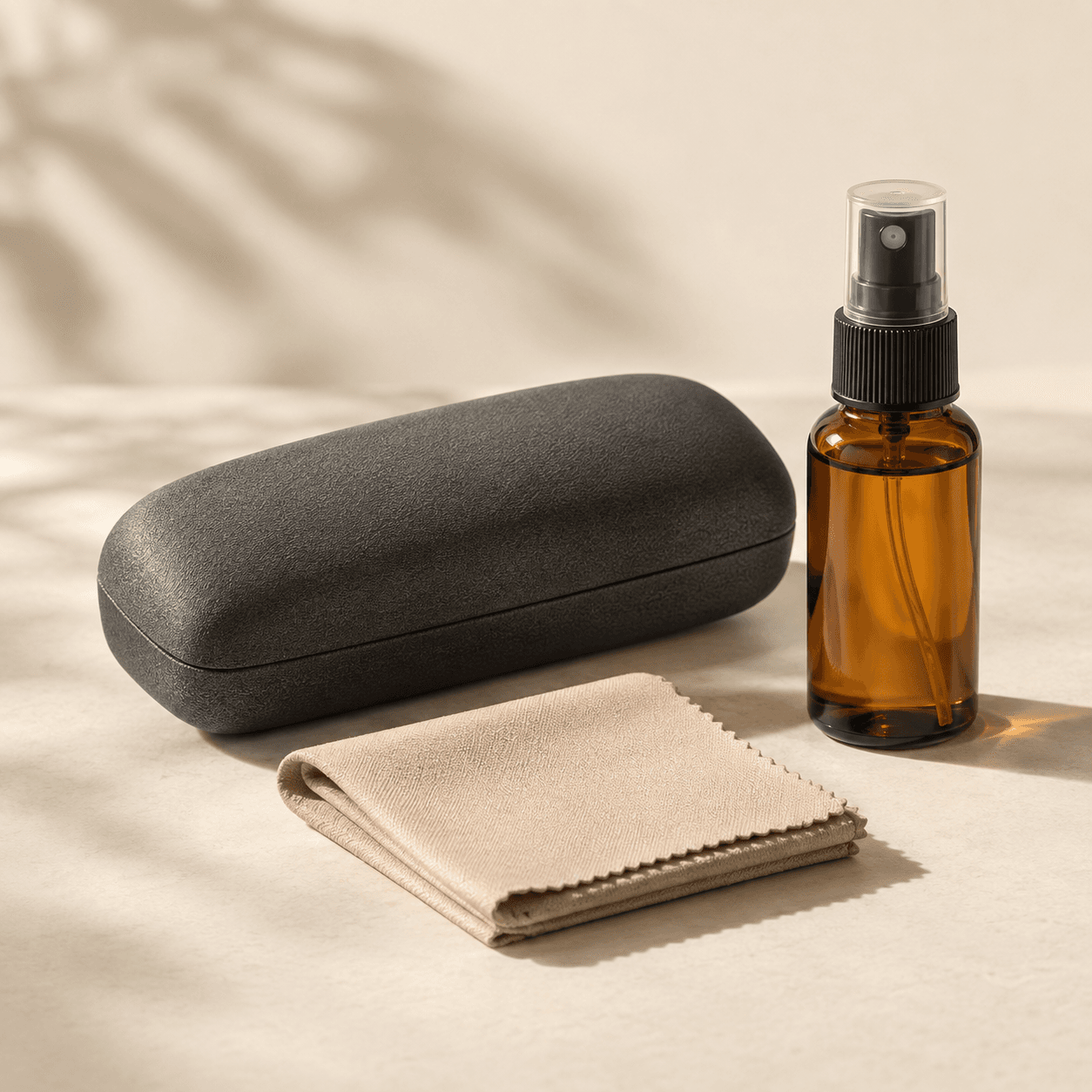 Estuche rígido negro para lentes